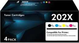202X Toner Cartridges Set 4-Pack | Compatible for 202X for Color LaserJet Pro MF gallery image