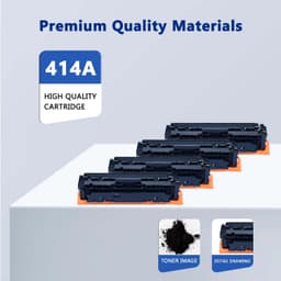 414A Toner Cartridges 4 Pack High Yield Compatible Replacement for HP 414A Ready gallery image
