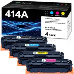 414A Toner Cartridges 4 Pack High Yield Compatible Replacement for HP 414A Ready gallery image