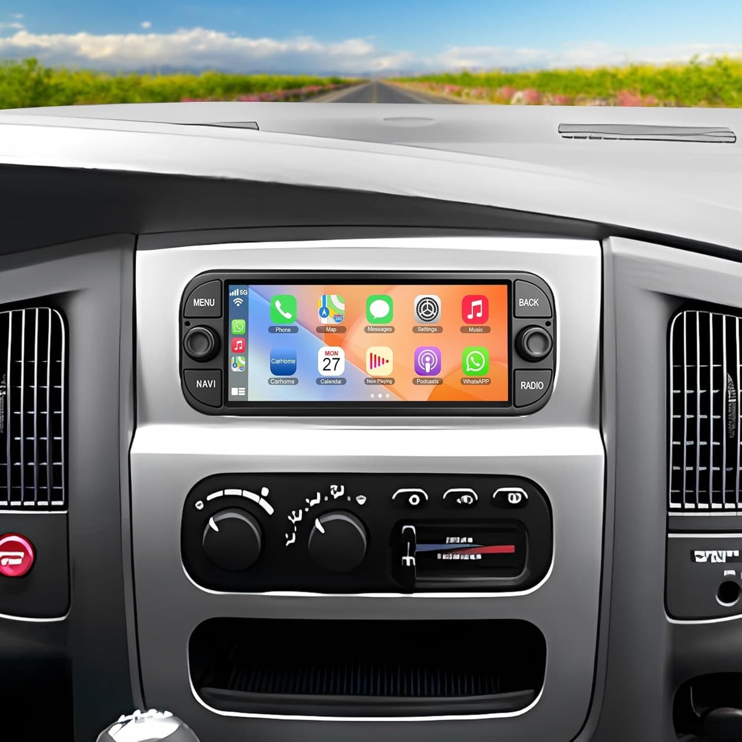 Video In-Dash Units w/GPS 2002 Car Radio Stereo Dodge RAM 1500 2002 2006 for Jee