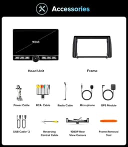 10″ Android Car Stereo CarPlay Android Auto Fit Dodge Caravan 2011–2020 gallery image