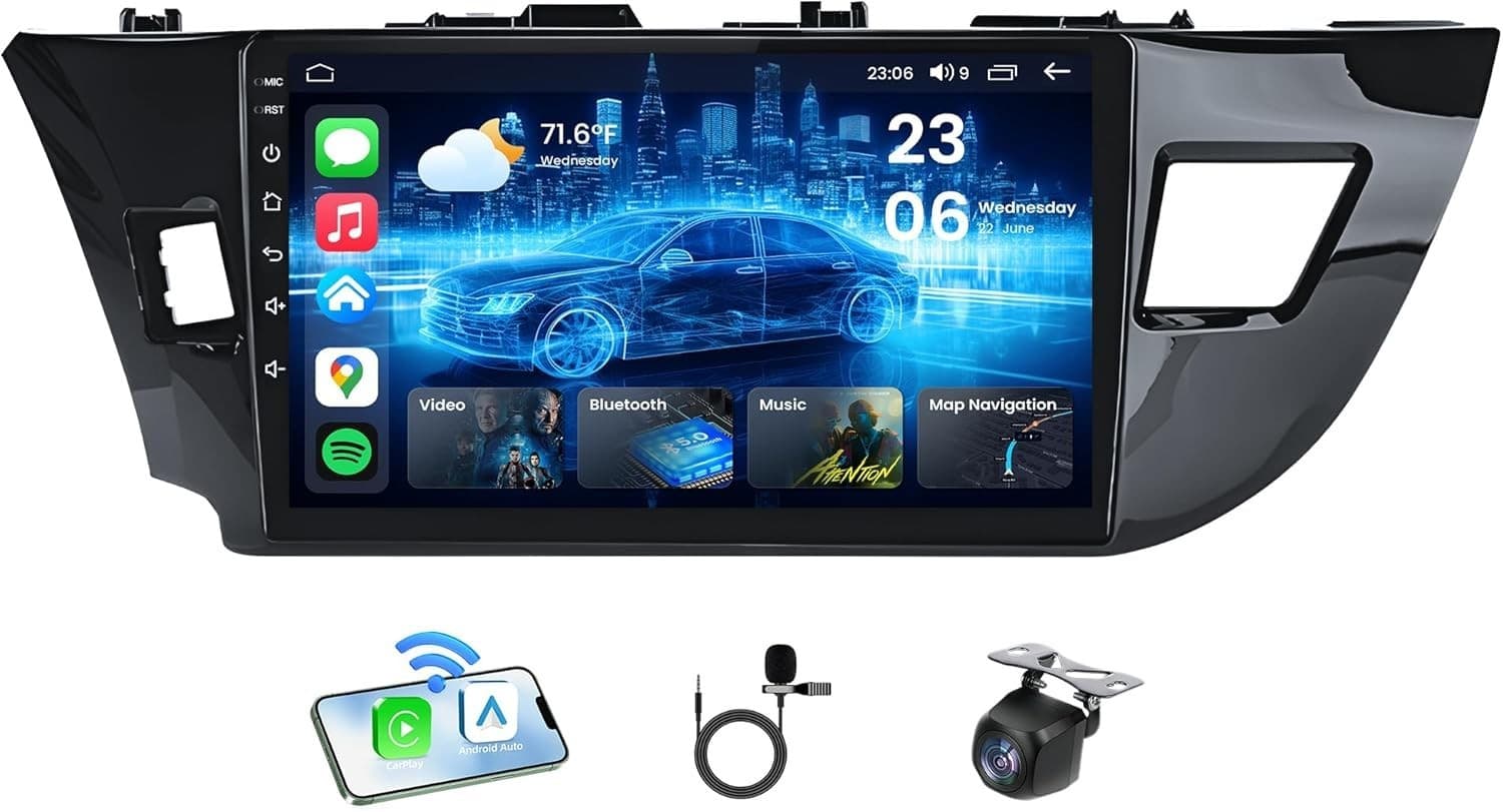 10 Inch Touchscreen Car Stereo Toyota Corolla 2014-2016 Wireless CarPlay GPS