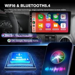 Android 13 Car Stereo Wireless CarPlay Android Auto Jeep Wrangler JK 2007-2018 gallery image