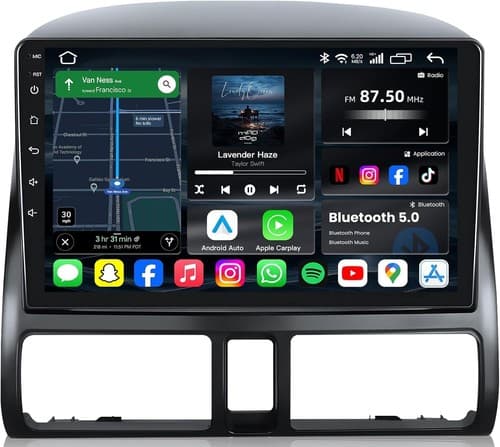 Android 13 Car Stereo GPS WiFi CarPlay Android Auto for Honda CRV 2002–2006