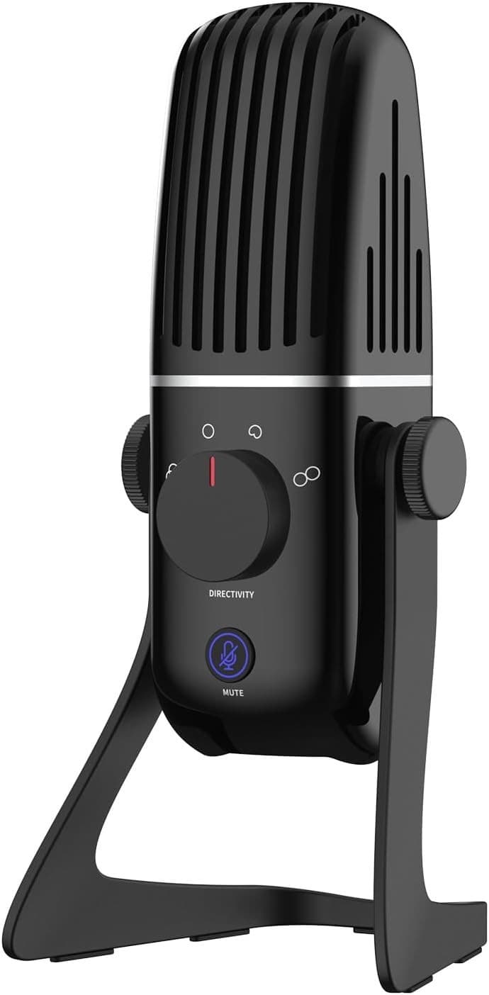 USB Condenser Microphone Metal Gaming Streaming Podcast 4 Pickup Patterns