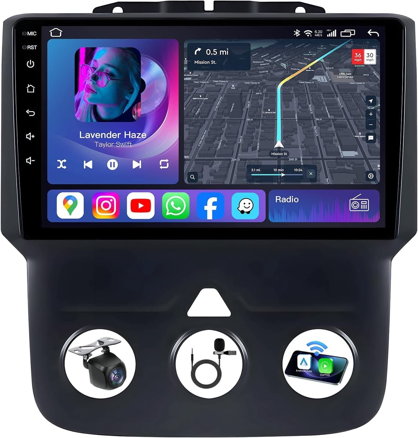 9″ Android 13 Car Stereo for Dodge RAM 1500 2500 3500 2013-2018 GPS