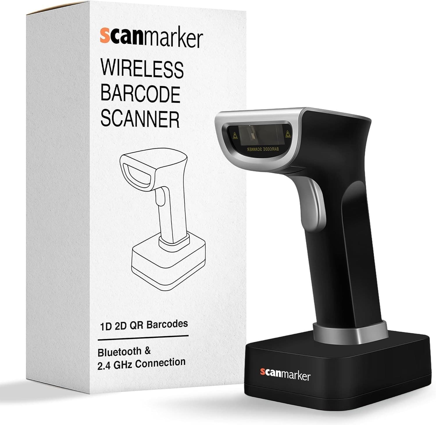Barcode Scanners iOS & Android 1D/2D Barcode Scanner Wireless – Boost Speed & Ac
