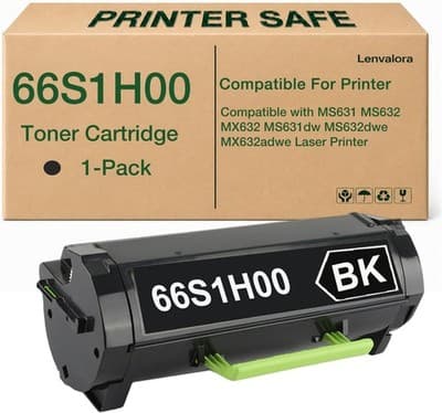 66S1H00 Black Toner Cartridge High Yield Replacement for Lexmark 66S1H00 Toner