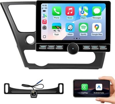 10in Android 13 Car Stereo Wireless CarPlay Android Auto Honda Civic 2013-2017