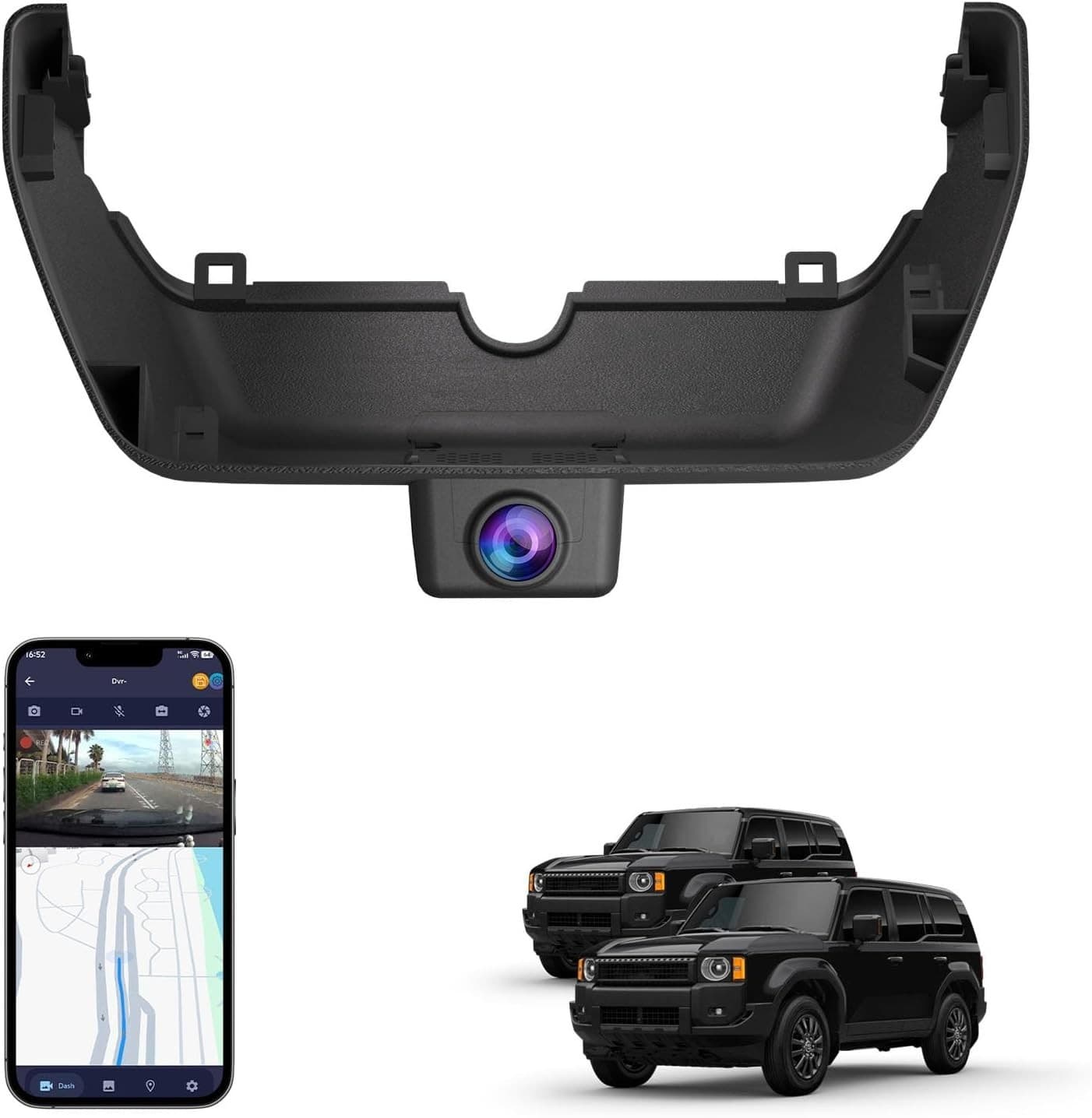 4K Dash Cam for Land Cruiser 2024-2026 WiFi App 64GB