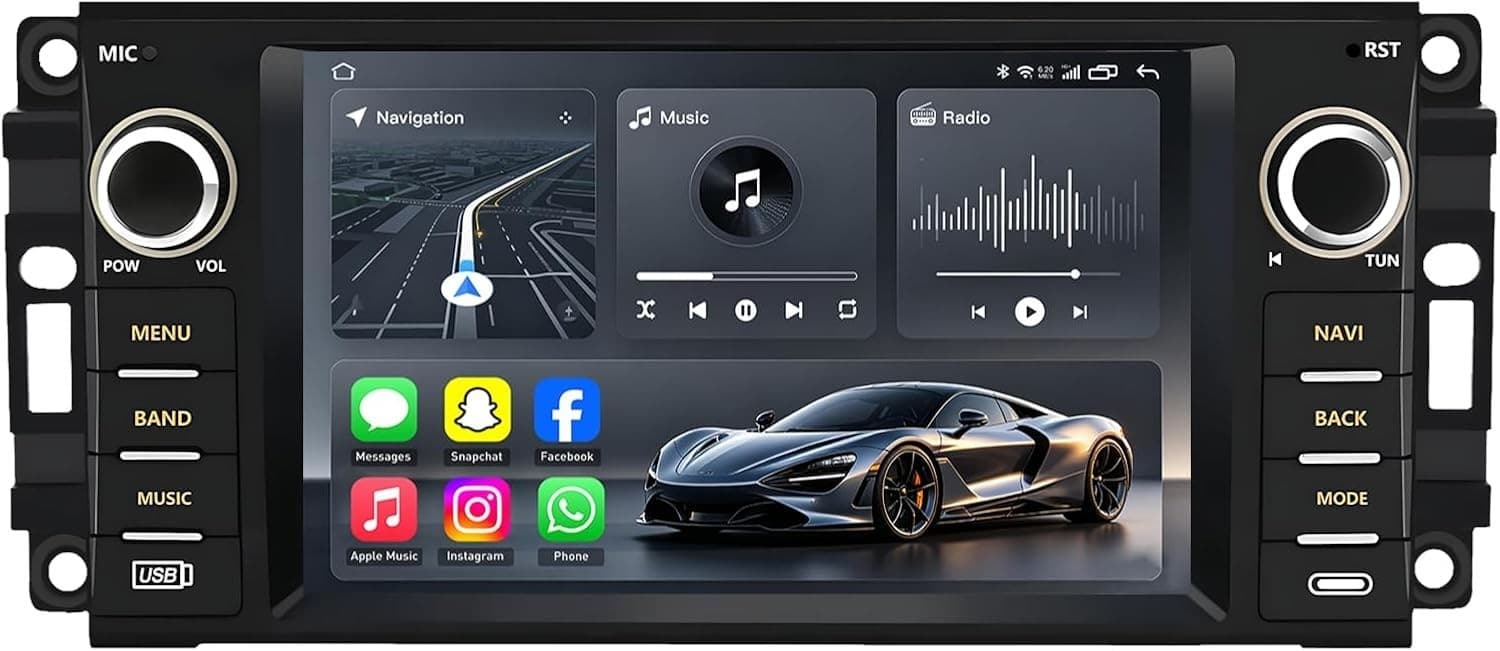 Video In-Dash Units w/GPS 2009 4Core 64GB ROM Car Radio Dodge Ram 1500 2500 3500
