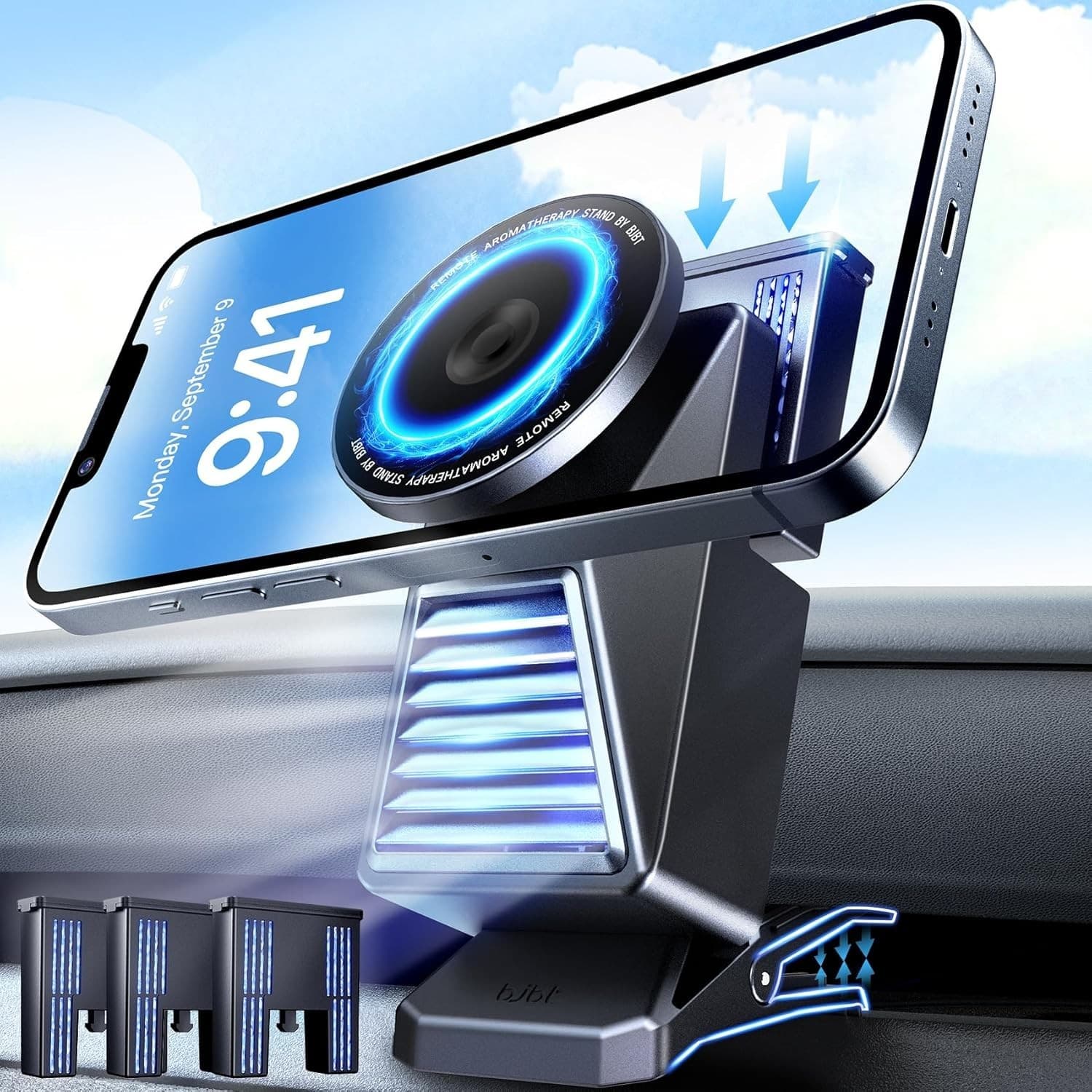 Magnetic Phone Holder for Tesla Model Y 3 Screen Mount Aromatherapy Diffuser