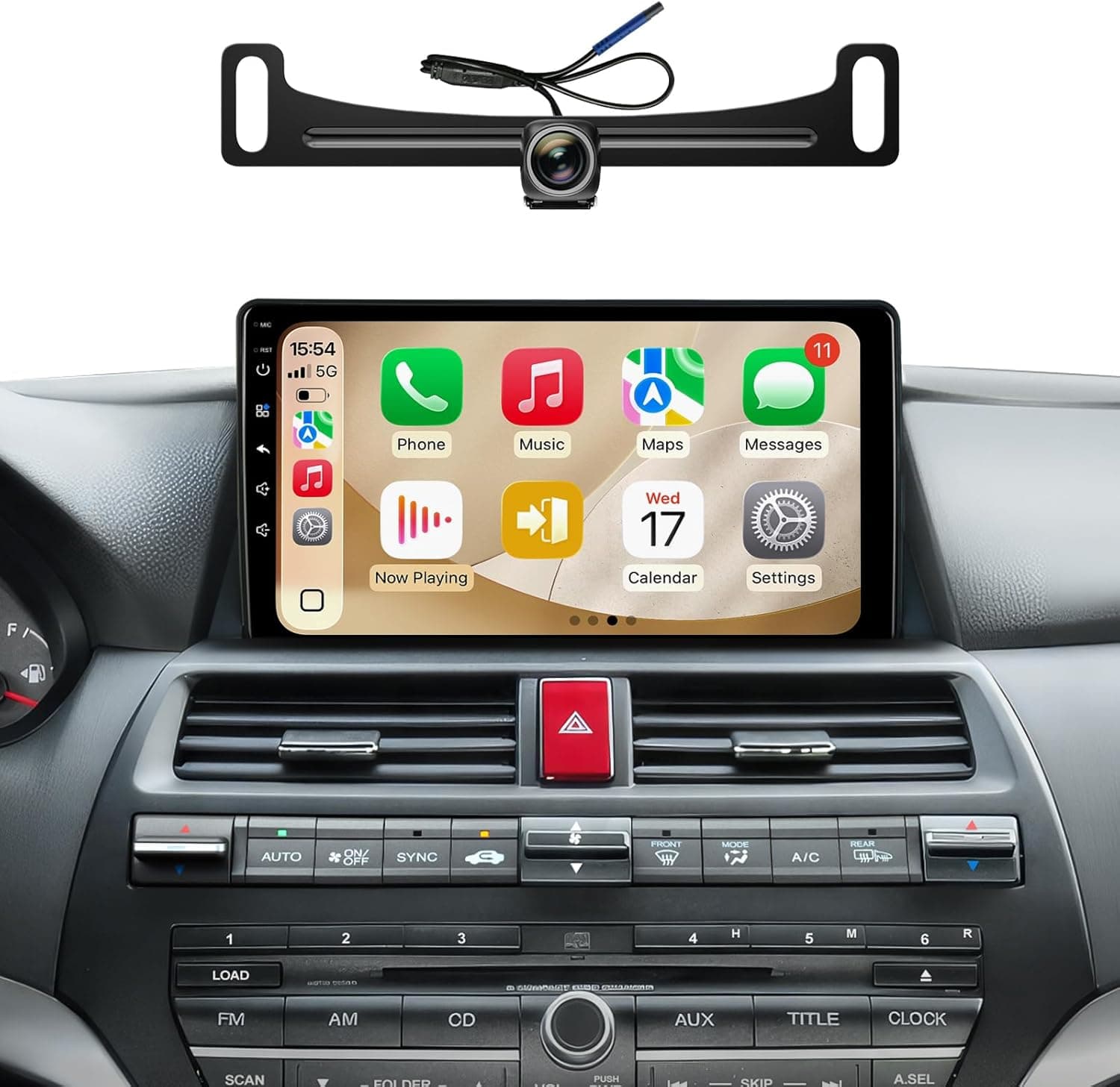 Android 13 Car Stereo Wireless CarPlay Android Auto Honda Accord 2008-2013 QLED