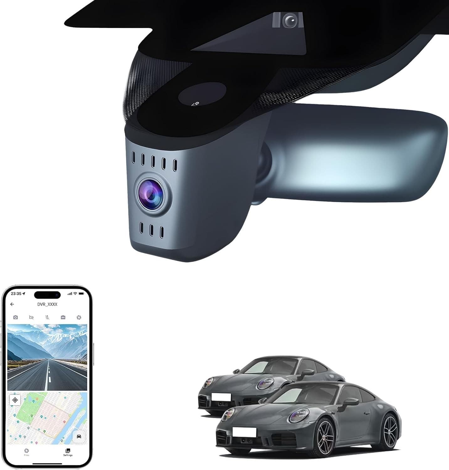 4K Dash Cam OEM Look for 2025 Porsche 911 UHD 2160P WiFi G Sensor