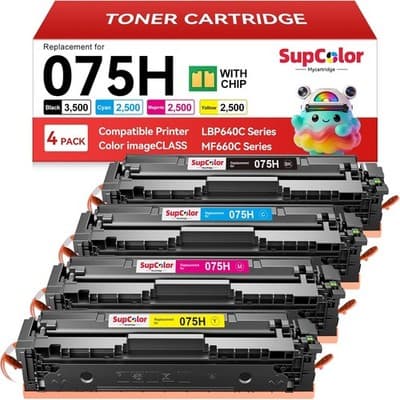 Compatible 075H Toner Cartridge Replacement for Canon 075 075H Toner Cartridge