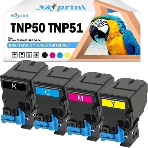 TNP50 TNP51 Toner Cartridge Set for Konica Minolta Bizhub C3100 C3110
