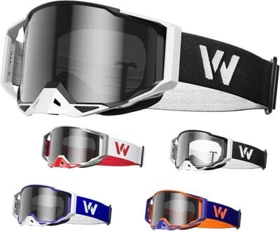 Motorcycle & Powersport Helmets Black Gray Dirt Bike Goggles Motocross Motorcycl