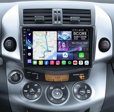 Fabric 2007 8Core+4G RAM Car Radio Toyota RAV4 2007 2012 Wi-Fi Kit Set Ready OEM