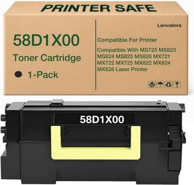58D1X00 Toner Cartridge Extra High Yield Replacement for Lexmark 58D1X00 Toner