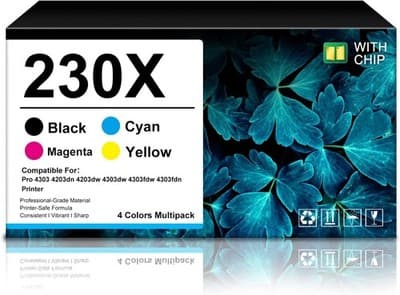 Extra High Yield 230 230X Toner Cartridges (with Chip) High Yield Compatible Kit