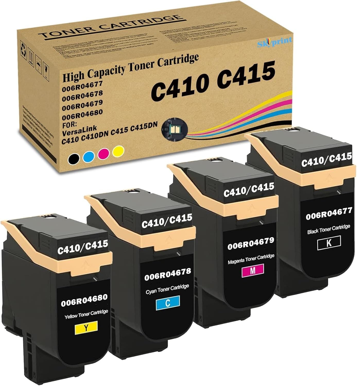Versalink C415 C410 Toner Cartridge Compatible with Xerox 006R04677 006R04678006