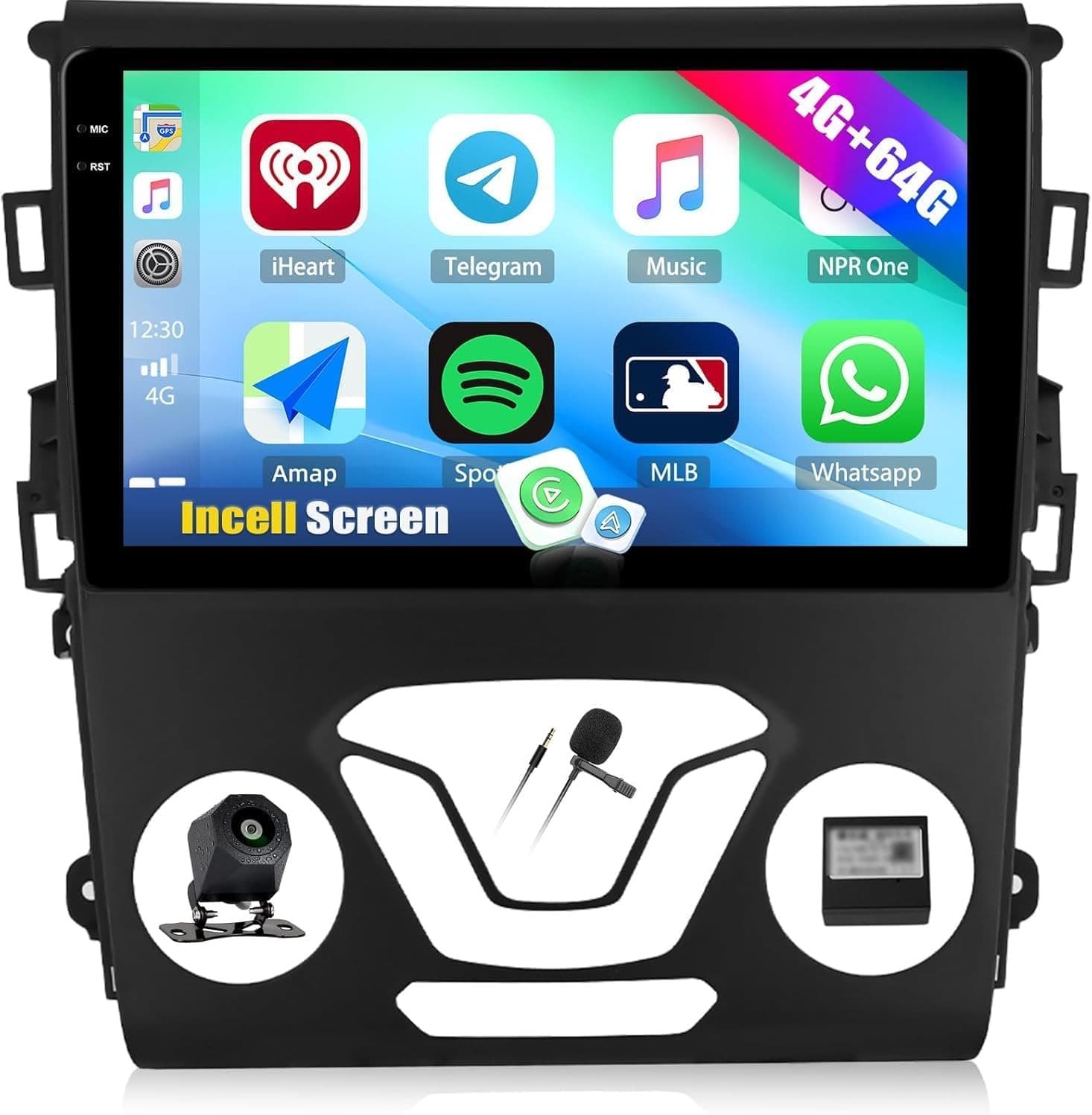 Android 13 Car Stereo Wireless CarPlay Android Auto Ford Fusion 2013-2016 4+64GB