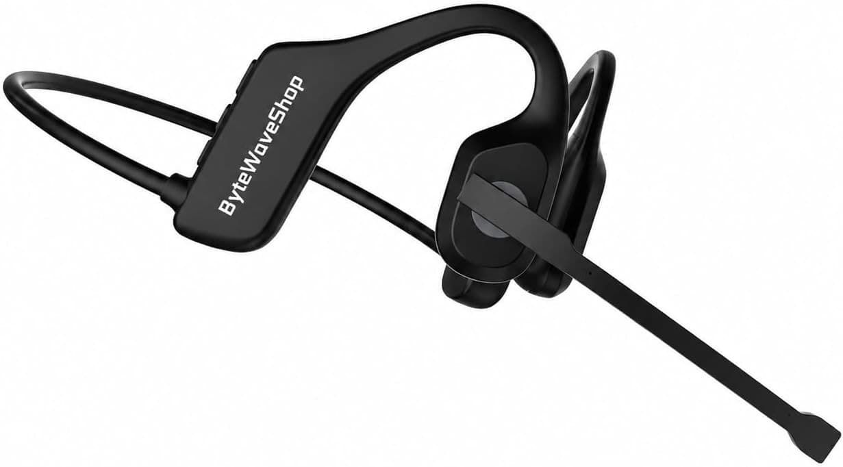 Trucker Bluetooth Headset Black Air Conduction Wireless Bluetooth Headphones Mic