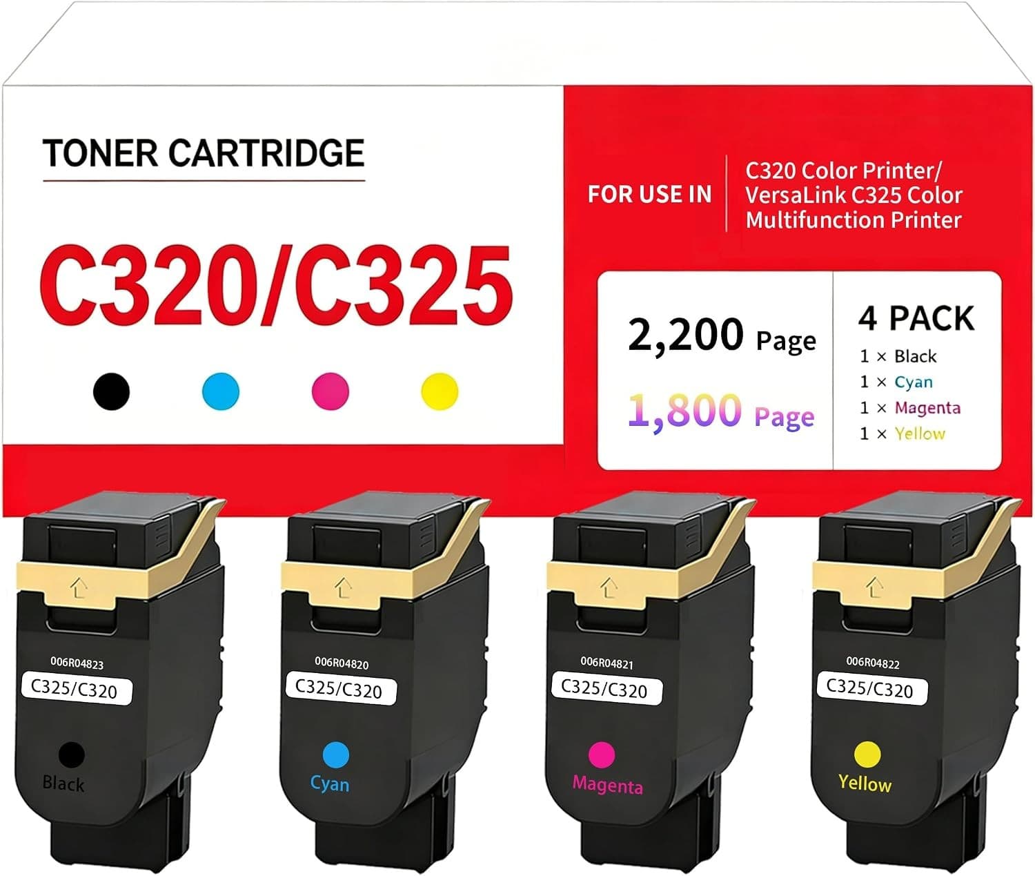 C325 C320 Toner Cartridge for 006R04820 006R04821 006R04822 006R04823 Toner Cart