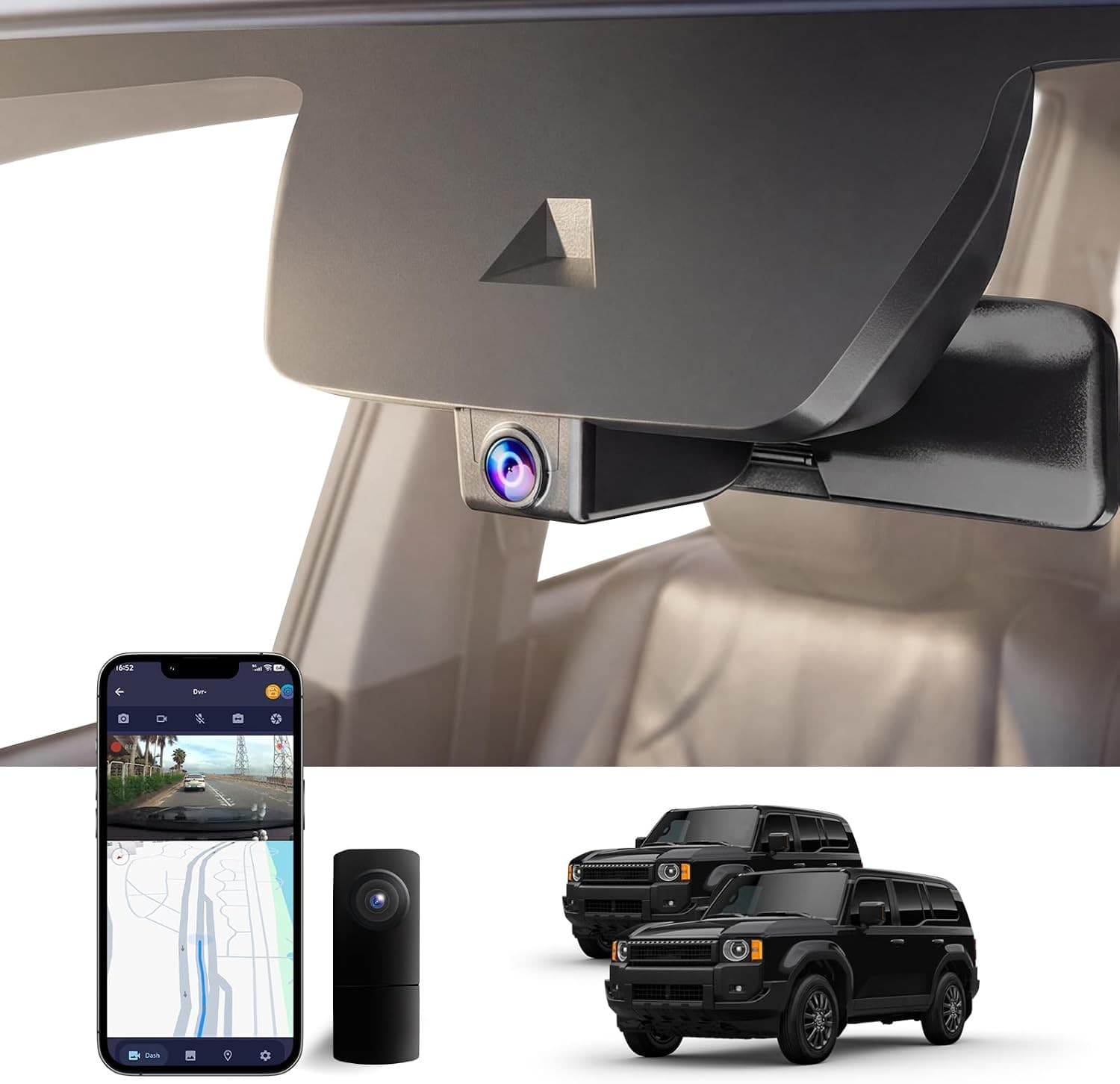 Dash Cams 2024 FUVYMYT 4K & Rear 1080P Dash Cam Toyota Land Cruiser 2024 2025