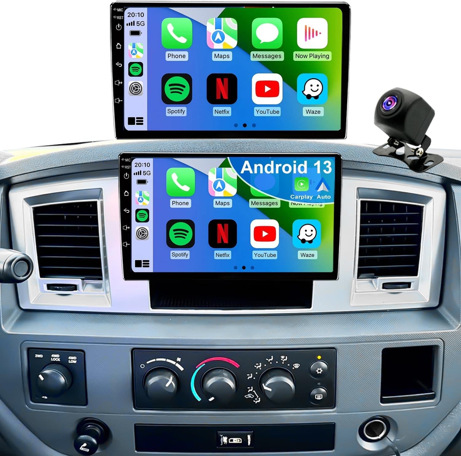 Video In-Dash Units w/GPS 2006 64G Upgrade Android 13 Radio Dodge Ram 1500/2500