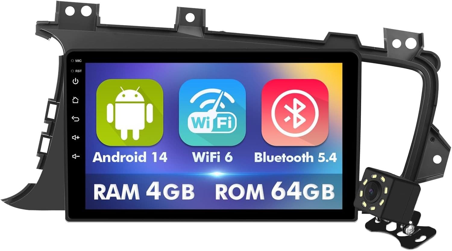 Video In-Dash Units w/GPS SWC 2010 4+64GB 9 Inch Touchscreen Android 14 Car Radi