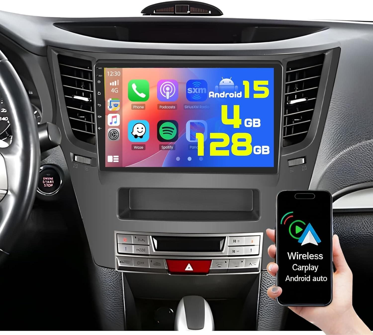 Android 13 Car Stereo Wireless CarPlay Android Auto Subaru Outback Legacy 2010-2