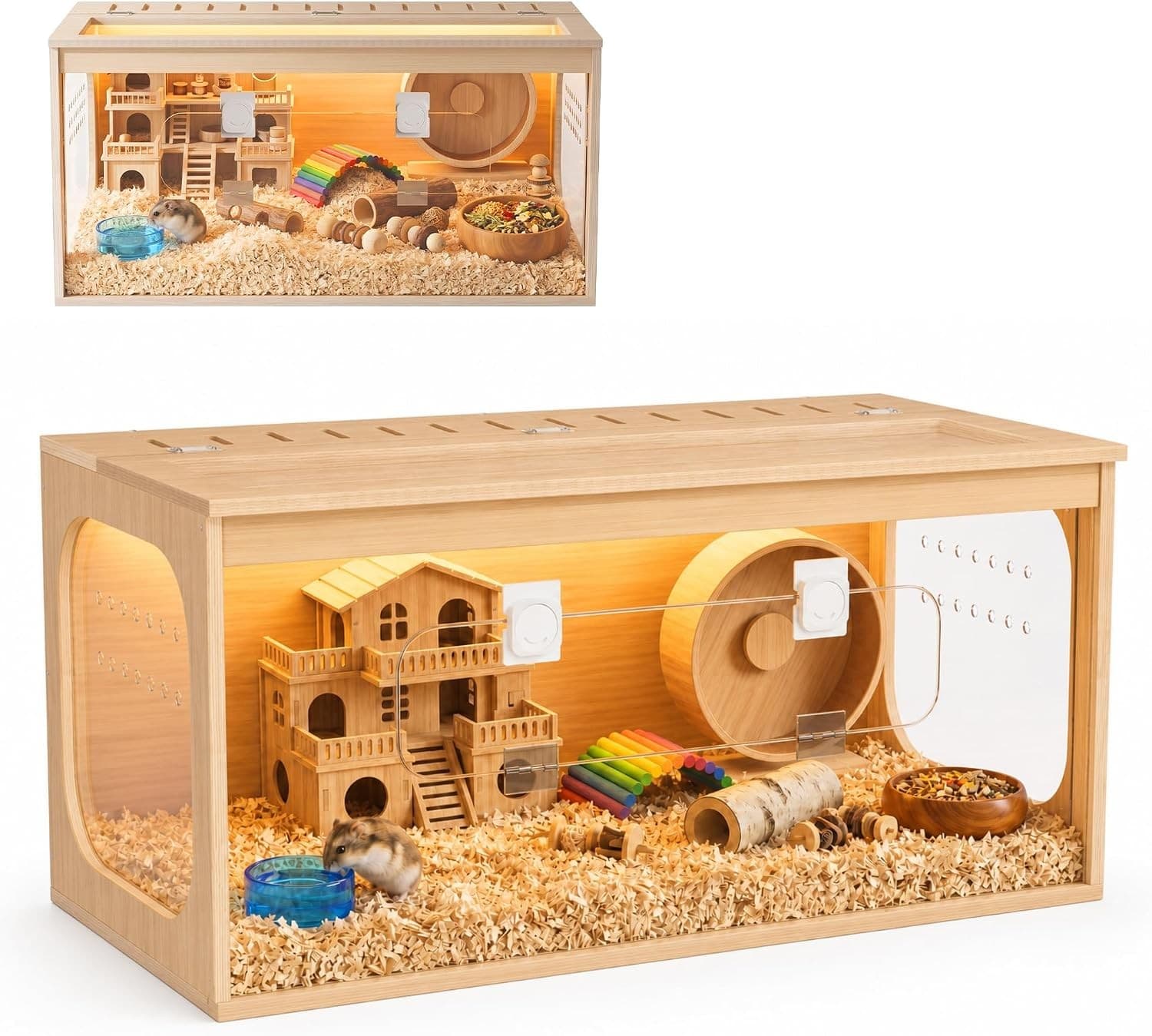 XBD-HC-FR Cages, Hutches & Enclosure Guinea Pigs 32in Large Wooden Hamster Cage