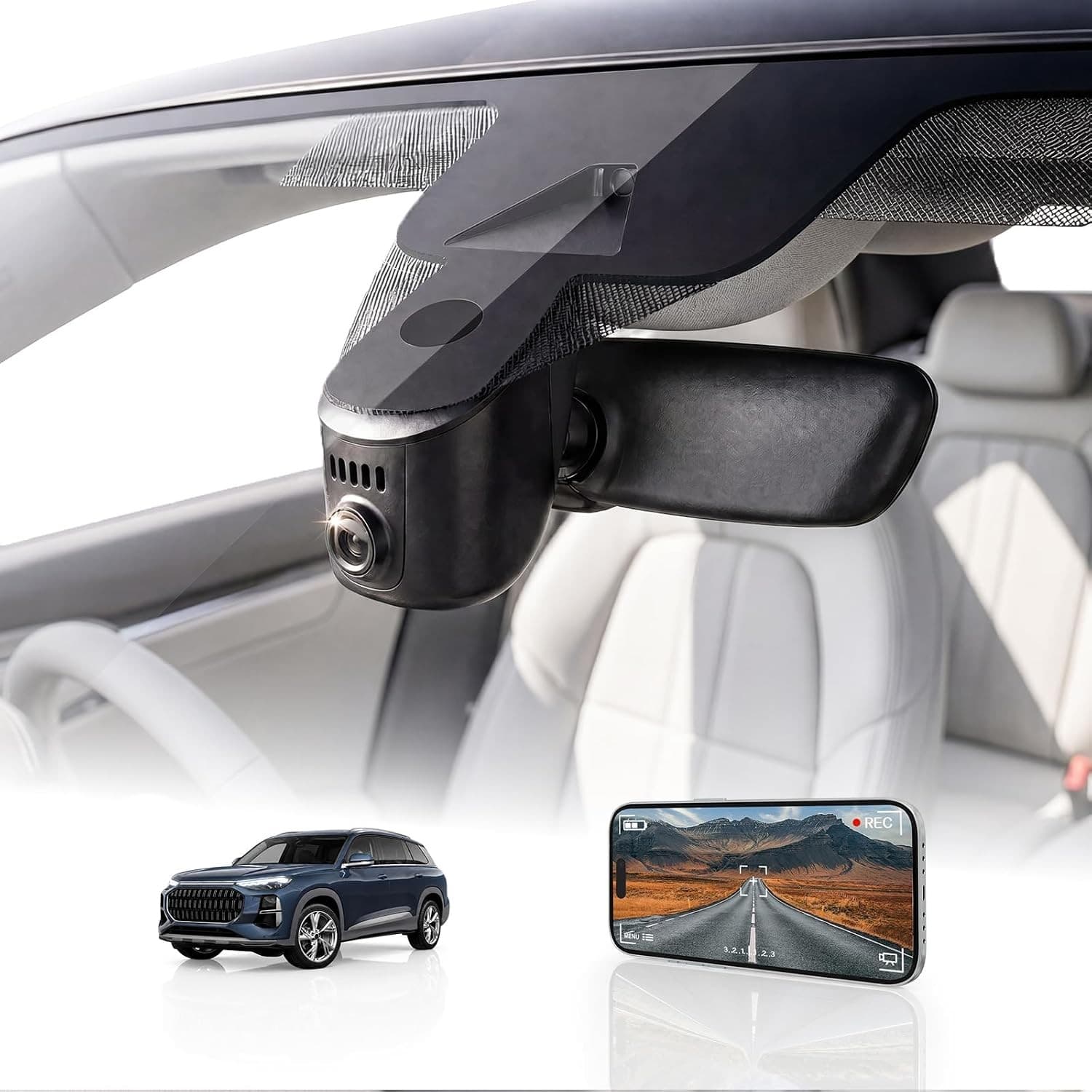 Front 4K Dash Cam for Audi 2019-2026 A4 A6 Q5 Q7 OEM Style 64GB Card