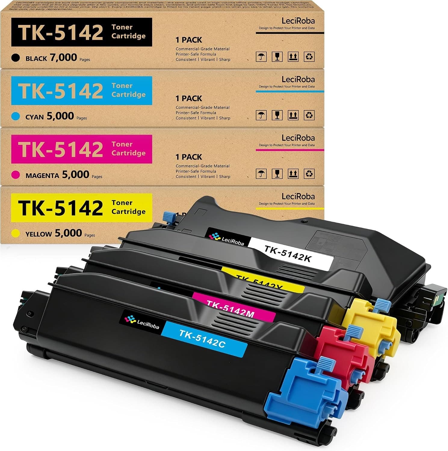 Compatible TK5142 TK-5142 Toner Cartridge Replacement for Kyocera TK-5142 TK-514