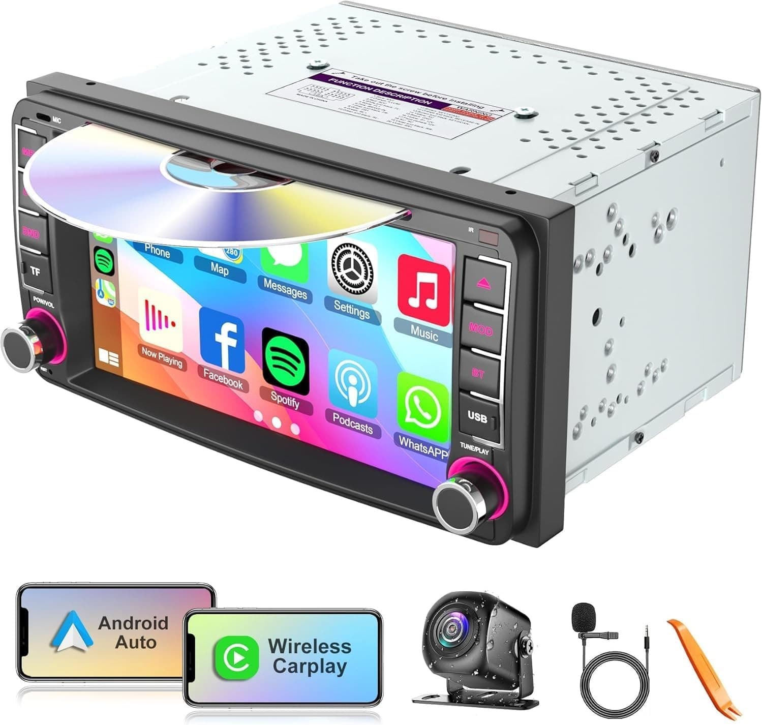 B4U 7 in Car Stereo for Toyota 4Runner 2003-2009 CarPlay Android Auto