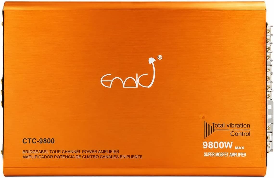 huananhe CTC-9800 4-Channel 12V Car Audio Amplifier Bridgeable Orange