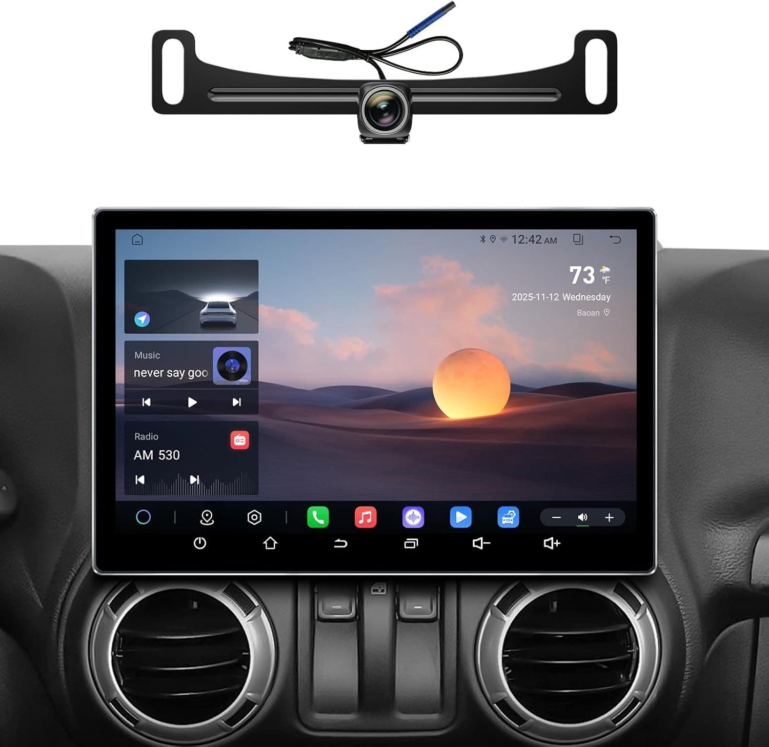 Alpha A5-H Video In-Dash Units w/GPS GPS/SWC 2007 11.5in Car Radio Jeep Wrangler