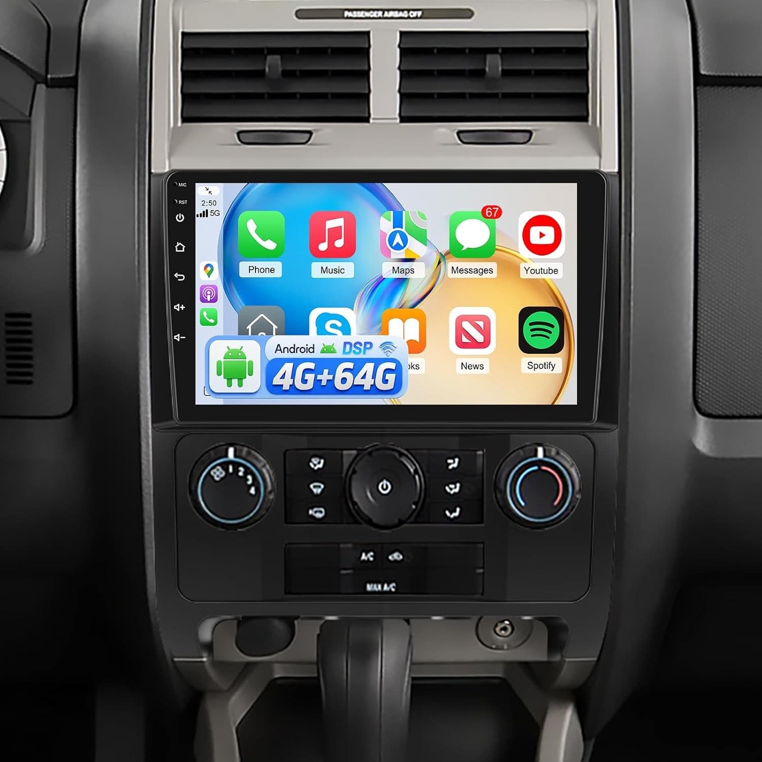 Android 13 Car Stereo Wireless CarPlay Android Auto Ford Escape 2007-2012 Car St