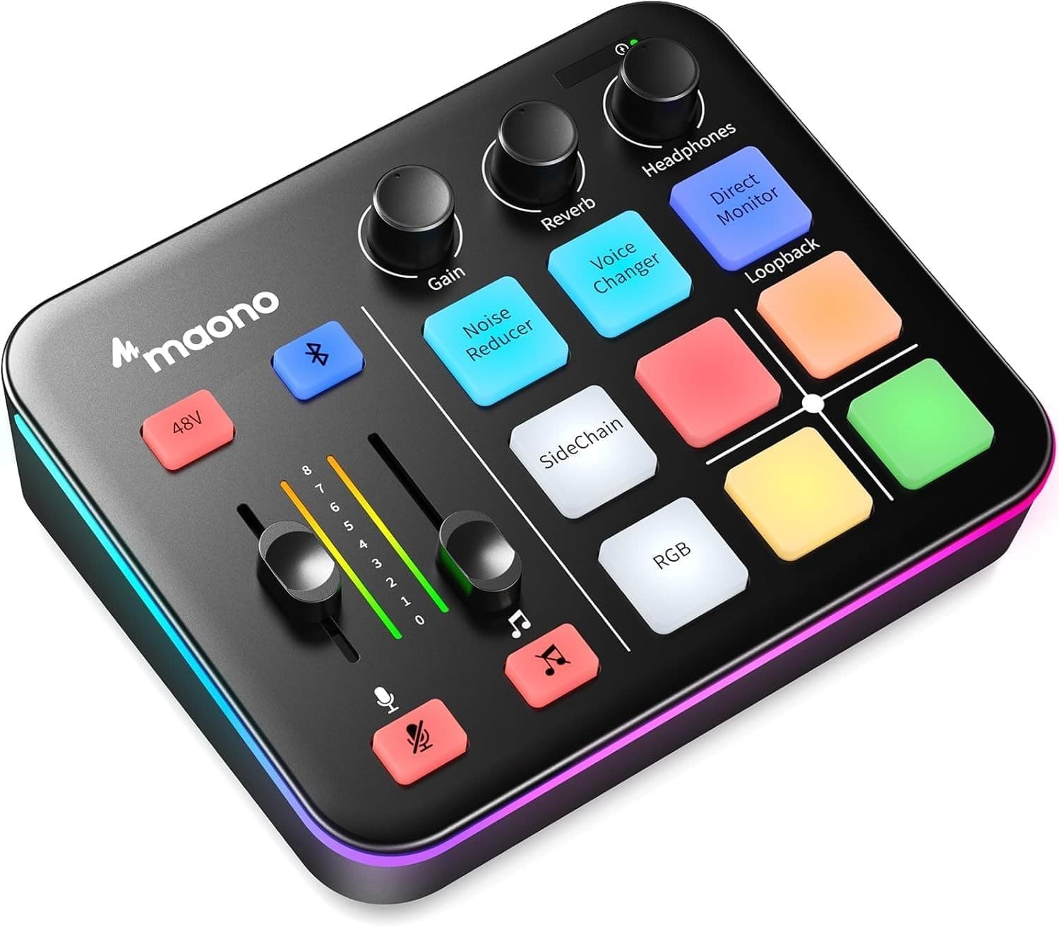 MAONO MaonoCaster G1 NEO Compact Gaming Audio Mixer Interface Black
