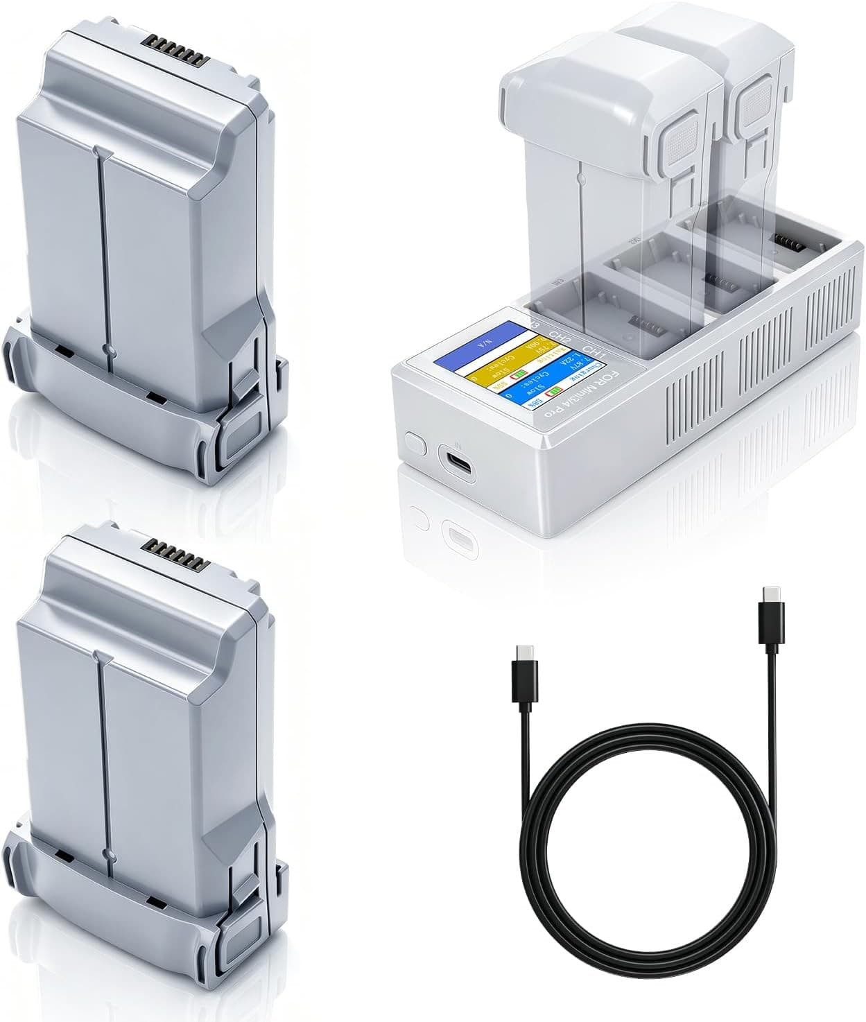 styvra 5000mAh Drone Batteries 2-Pack Charger for DJI Mini 3 4 5 Pro