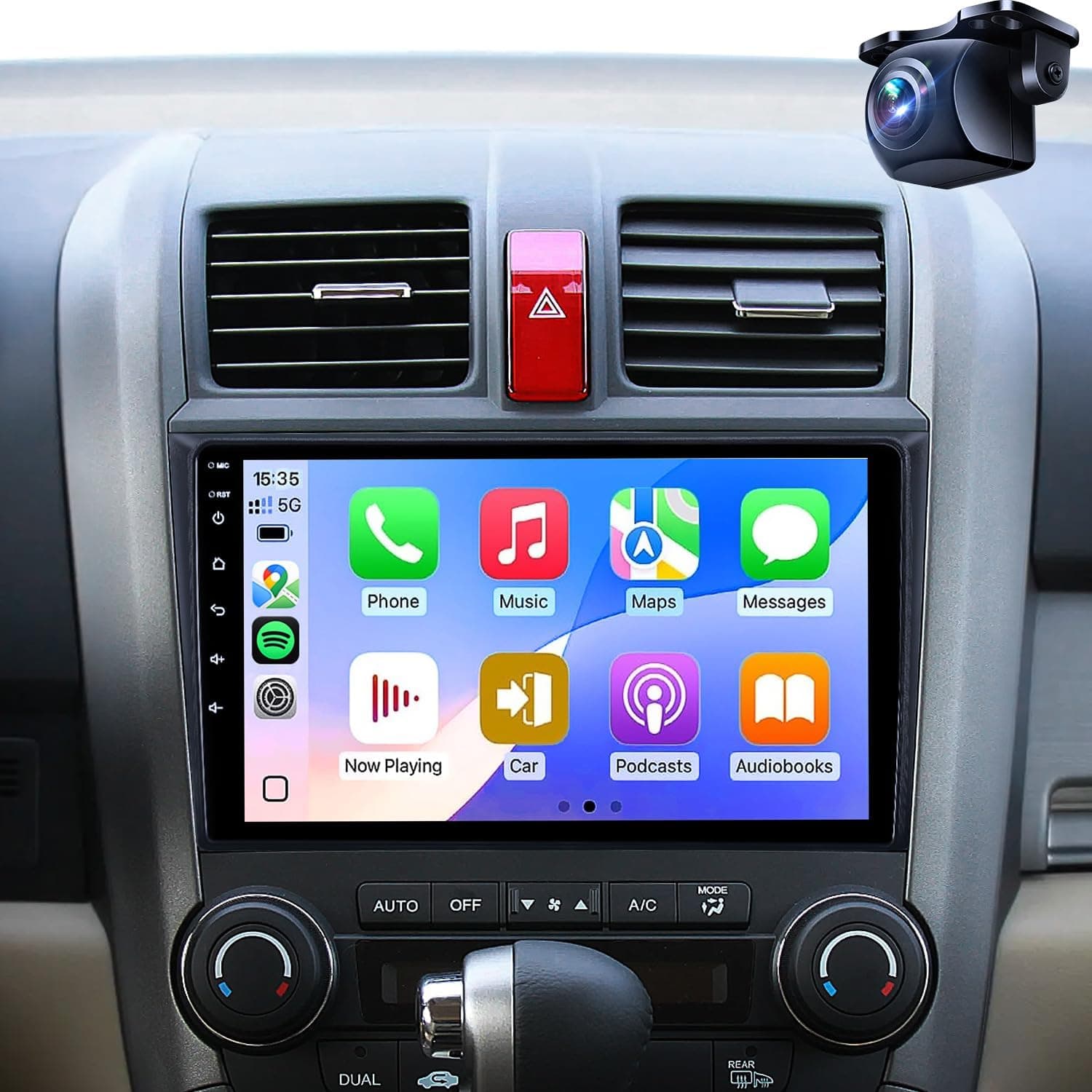 Car Audio In-Dash Units 9in Car Radio Stereo Carplay Screen Upgrade Honda CRV