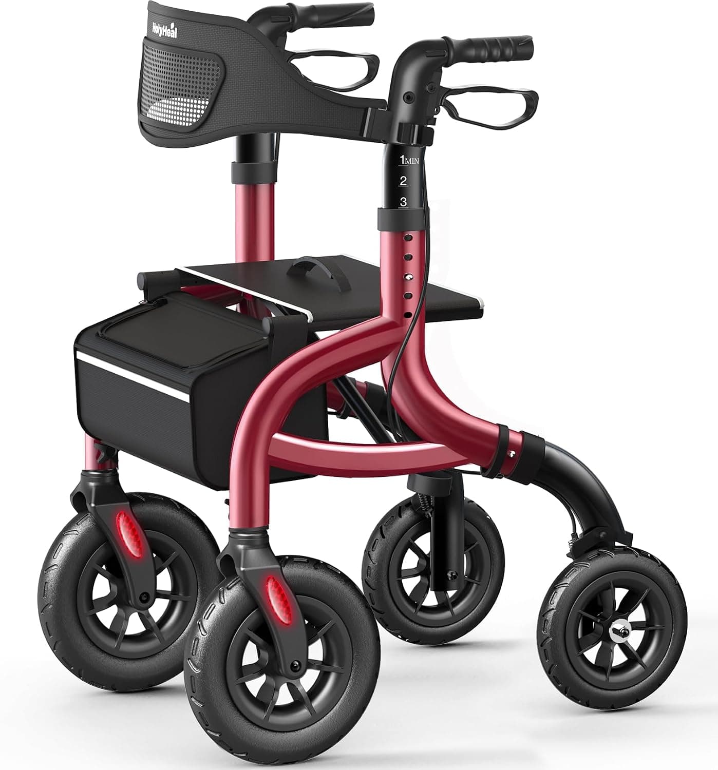Walkers & Canes W5 Walkers Seniors Seat 10 inch All Terrain Rollator Walker Kit