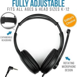 Microphone 32 Pack (3.5mm) Headsets Black Classroom Headphones With Microphone gallery image