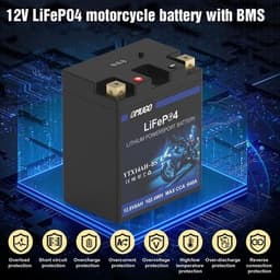 YTX14AH-BS Batteries YTX14AH BS Lithium Motorcycle Battery 12V 8Ah 640CCA LiFePO gallery image