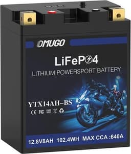 YTX14AH-BS Batteries YTX14AH BS Lithium Motorcycle Battery 12V 8Ah 640CCA LiFePO gallery image
