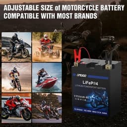YTX14AH-BS Batteries YTX14AH BS Lithium Motorcycle Battery 12V 8Ah 640CCA LiFePO gallery image