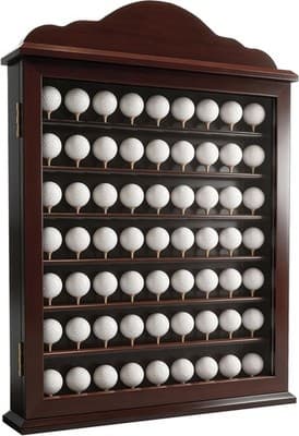 Display Cases Cherry 63 Golf Ball Display Case Executive Golf Ball Cabinet Wall