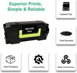 58D1H00 Black High Yield Toner Cartridge Compatible for MS725dvn MS821dn MS822de gallery image