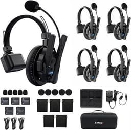 Telephone Headsets Black XTALK XPro5 X5 Wireless Headset Intercom System 2.4GHz gallery image